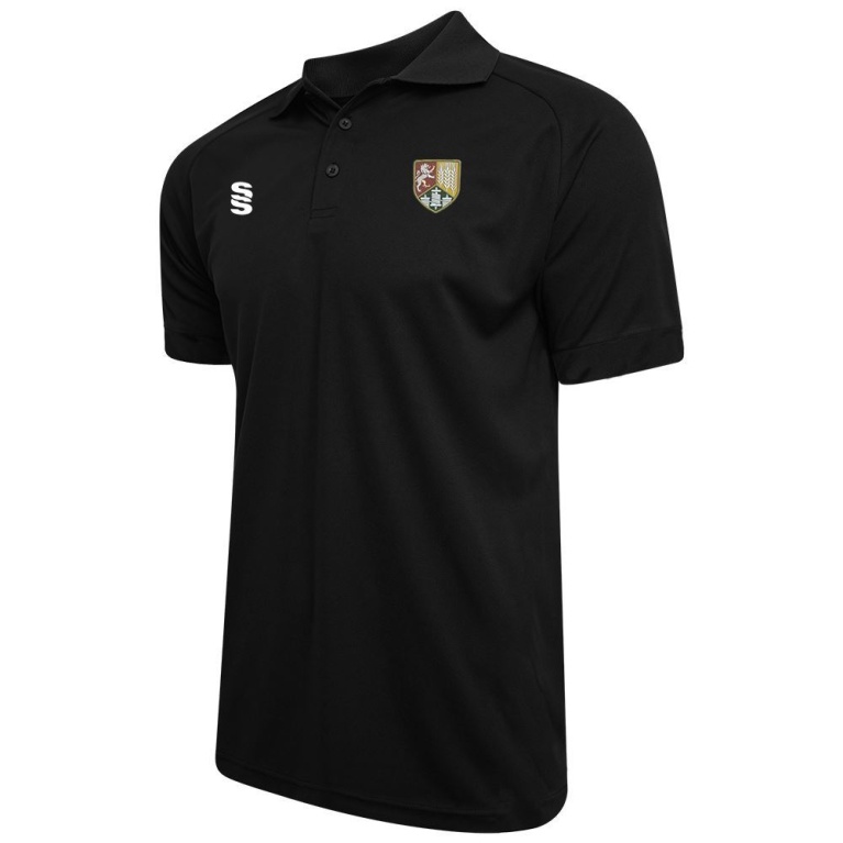 Women's Dual Solid Colour Polo : Black